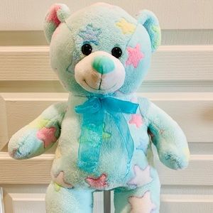 Dan Dee Teal Star Bear Plush 20” Stuffed Animal
